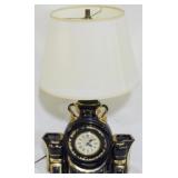 Vintage Lanshire Black Ceramic Lamp