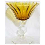 Vintage Empoli Art Glass 9" Compote