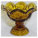 Amber Moon and Stars Compote 5x6"