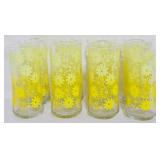 8 Retro Daisy Flat Tumblers 6.5"