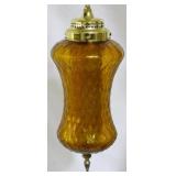 Mid Century Glass Hanging Swag Light
