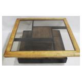 Smokey Glass Top Square Coffee Table