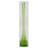 Avocado Green Swung Glass Vase 21"