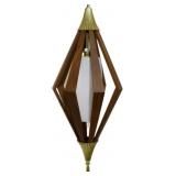 Vintage 1960s John Virden Teak 27" Light Fixture