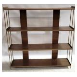 Vintage 4 tier metal bookshelf 36 x 37 x 10
