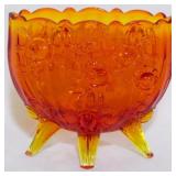 Fenton Cabbage Rose Amberina Bowl 4.5x5x2.5