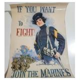 1984 Marines Recruiting Poster 31.25 x 21.75