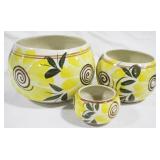 Set of 3 Painted Planters