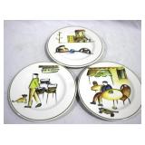 3 Rosanna Import Plates made in Italy
