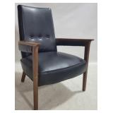 Vintage Black Vinyl Arm Chair