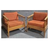Outstanding pair Mid-Century arm chairs