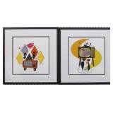SET OF 2 MCM ATOMIC CATS ON TV