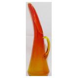 Kanawha Amberina Crackle 14.5" Swung Pitcher