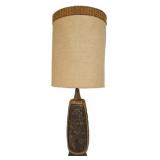 Vintage mid-century brutalist table lamp