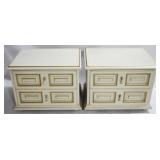 Pair of Drexel Esperanto 2-Drawer Stands