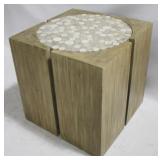 Stone-Top Accent Table - 24" x 24" x 24"