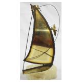 Sailboat Sculpture (Signed) - 10" tall