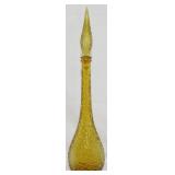 Vintage Empoli Amber Decanter 23"