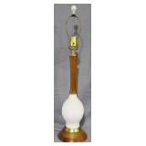 Vintage Teak Base Mid-Century 29" Lamp