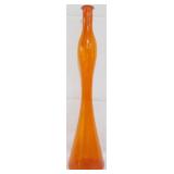 Mid Century Orange Vase 23"