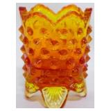 Fenton Amberina Hobnail Toothpick Holder 3"