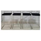 Set of 4 chrome bar stools
