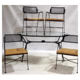 5pc Atomic metal tilting back dining set