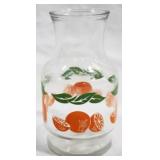 Glass Orange Juice Carafe - 9" tall