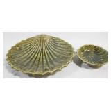Lot of 2 Seashell Serving Dishes