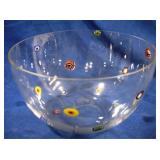 Millefiori Glass Bowl 9.5" round