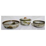 Louisville Stoneware Co. Dishes - Qty 3