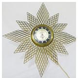 Vintage Mastercrafters Starburst Clock 19"
