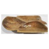 3 Part Wood Tray - 17" x 11"