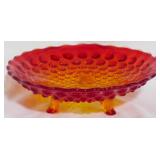 Viking Hobnail Amberina Bowl 2x7"