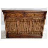 Vintage Drexel Bamboo flip top bar server