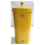 Vintage mid-century mustard paint hamper