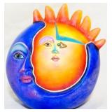 Alexander Flores Signed Moon Faces Sculpture