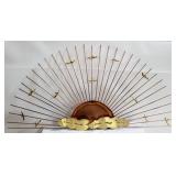 Brass & Copper Sunburst Wall Sculpture