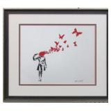 BUTTERFLY SUICIDE BY GRAFFITI ARTIST BANKSY