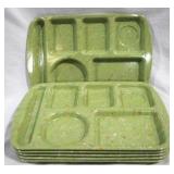 6 Vintage Prolon Ware Divided Trays