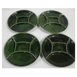 4 Vintage Divided Plates