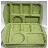 6 Vintage Prolon Ware Divided Trays