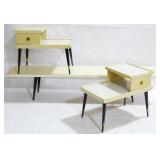Vintage Atomic 3pc Coffee Table Set