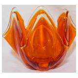 Viking Persimmon Glass Bowl 5x5.5"