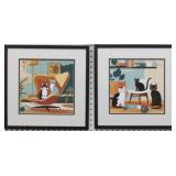 SET OF 2 MID CENTURY MODERN CATS