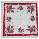 Vintage Floral Tablecloth, Some Stains