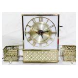 Vintage Analog Lighted Clock w/ Planters