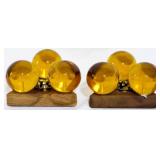 Pair Vintage Grape Candleholders