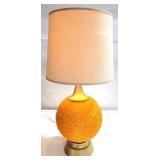 Vintage large orange spun acrylic 36" lamp