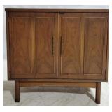 Mid-Century Walnut 2 Door Cabinet Stand